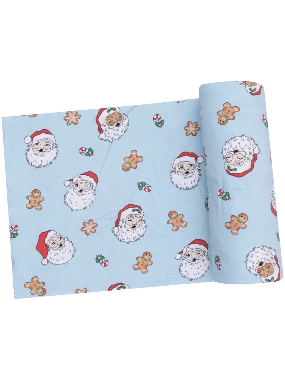 NWT Angel Dear Swaddle Blanket — Vintage Santas Blue